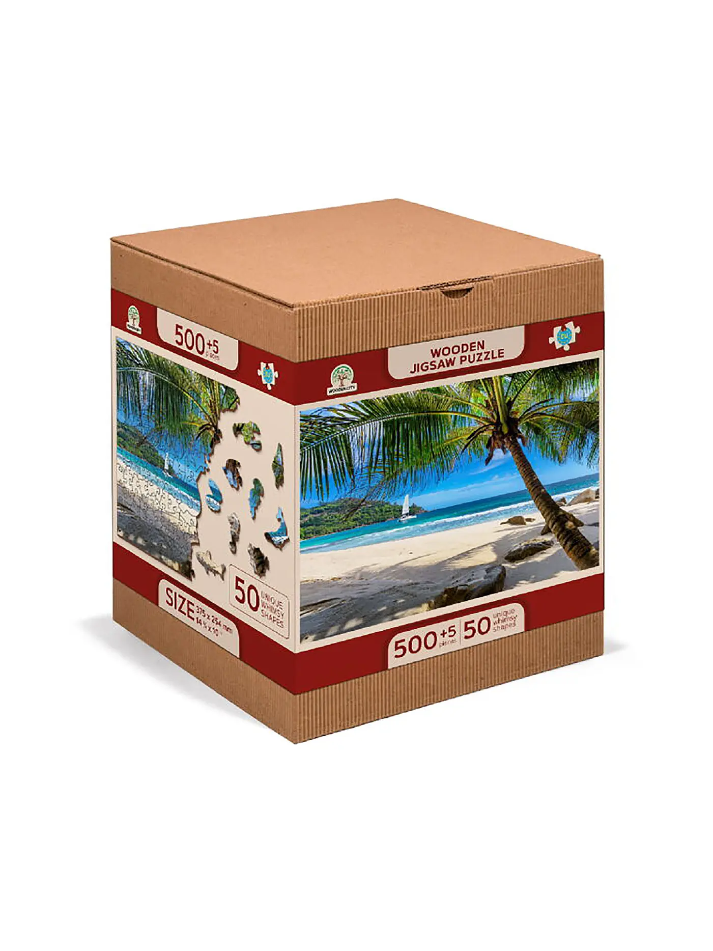 WOODEN CITY | Puzzle - Paradise Island Beach, Caribbean Sea – 505 Teile | 
